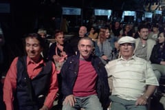 Artistic Director Giuseppe Schembri Bonaci with musicians at Ghanafest 2014