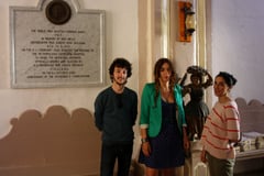 Artist Loredana Longo with Simon Sultana Harkins and Irene Biolchini
