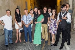 The Mdina Biennale team and other guests with Zgei (third from left). Photo credit: Joe Smith