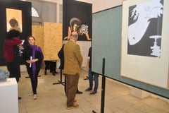 Three Artists Amongst the Gods exhibition opening 1
