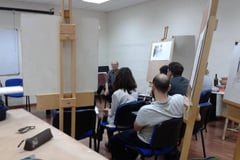 Wally Caruana talks to the MA in Fine Arts students