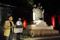 Artistic Director Giuseppe Schembri Bonaci delivering the Victory Day speech