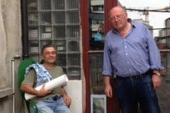 Dr. Schembri Bonaci with French artist Gildas Le Reste at his Paris atelier
